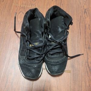 Jordan Kids Sneakers Black with Gold Highlights